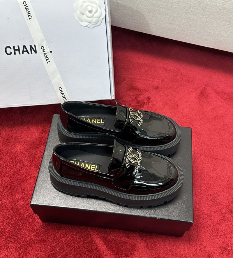 Ch*el leather shoes